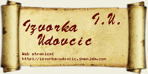 Izvorka Udovčić vizit kartica